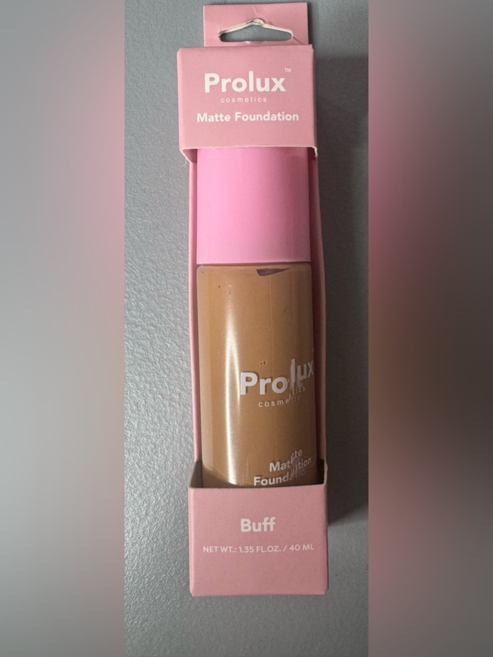 Prolux cosmetics Matte Foundation in color Buff